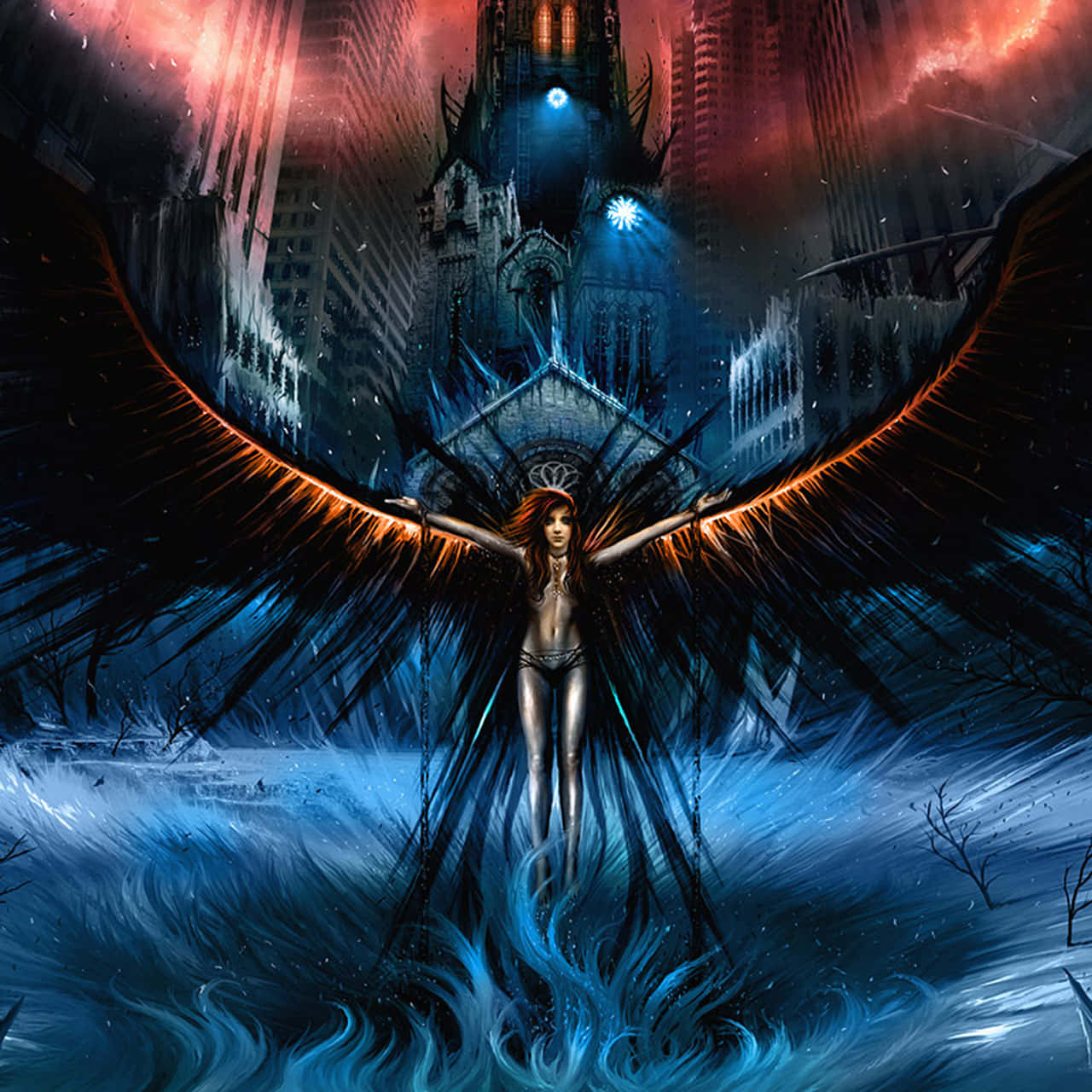 Incongruous Dark Angel Artwork Background
