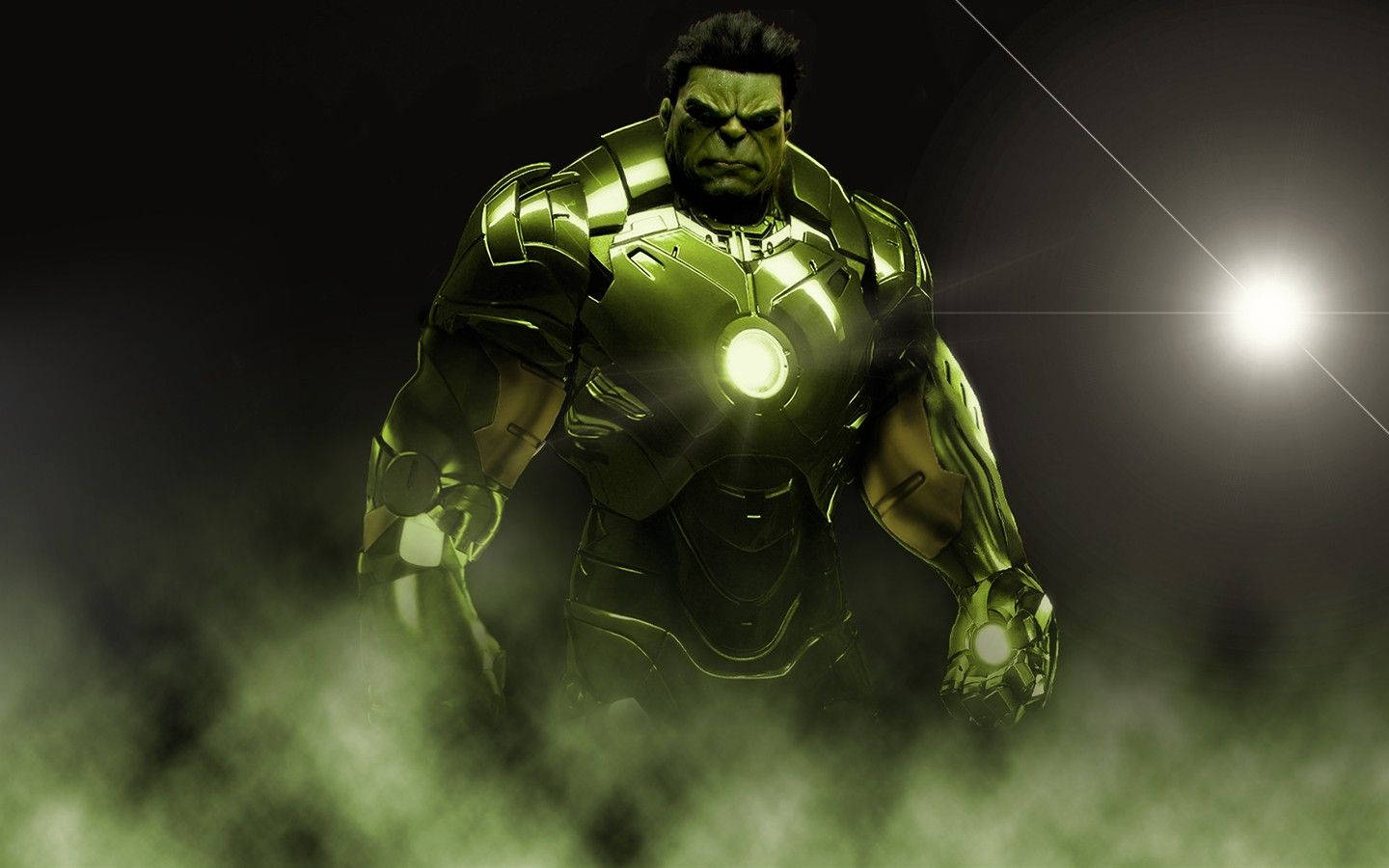Incredible Hulk In Ironman Suit Background