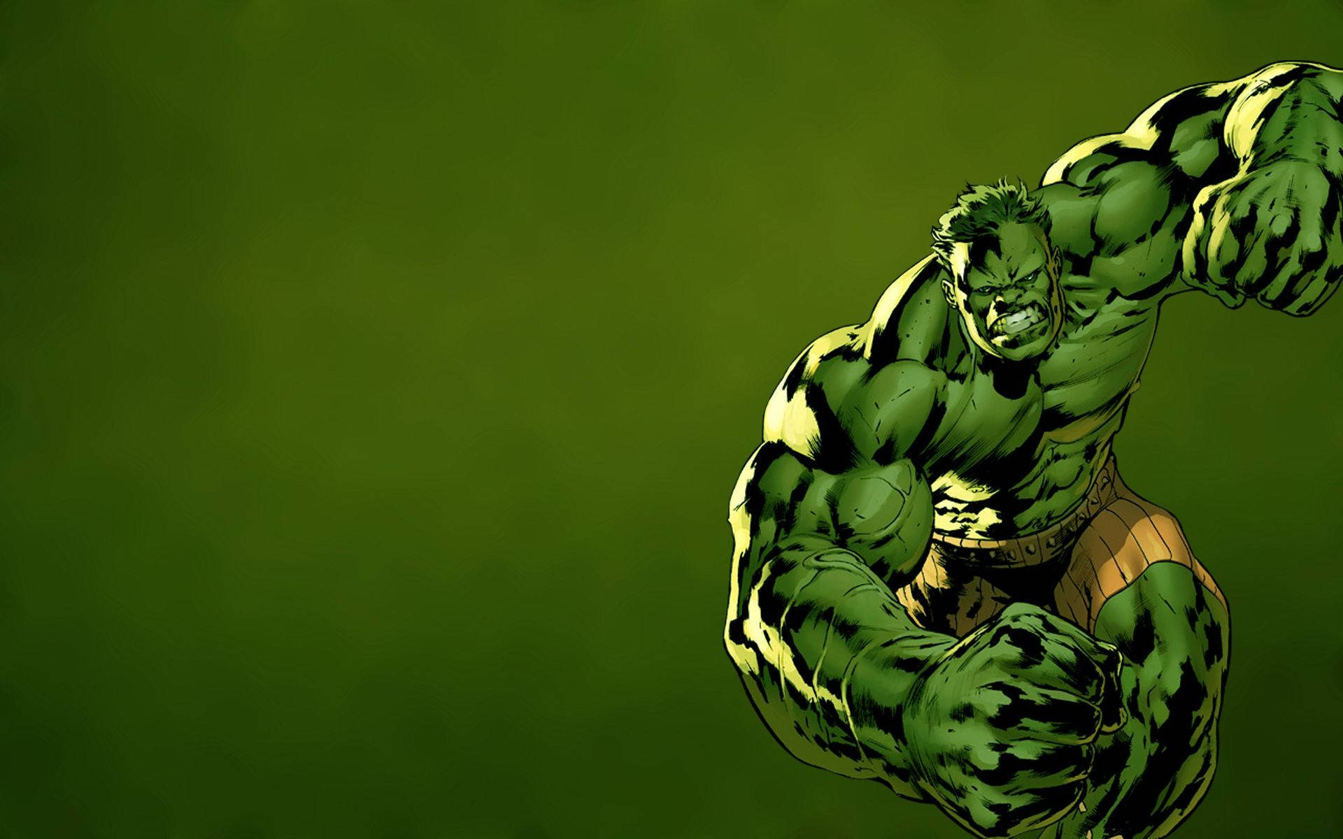 Incredible Hulk Wearing Yellow Shorts Background