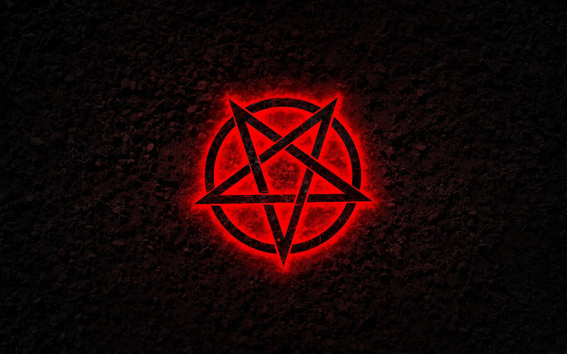 Incredible Red Satanic Pentagram Art Background