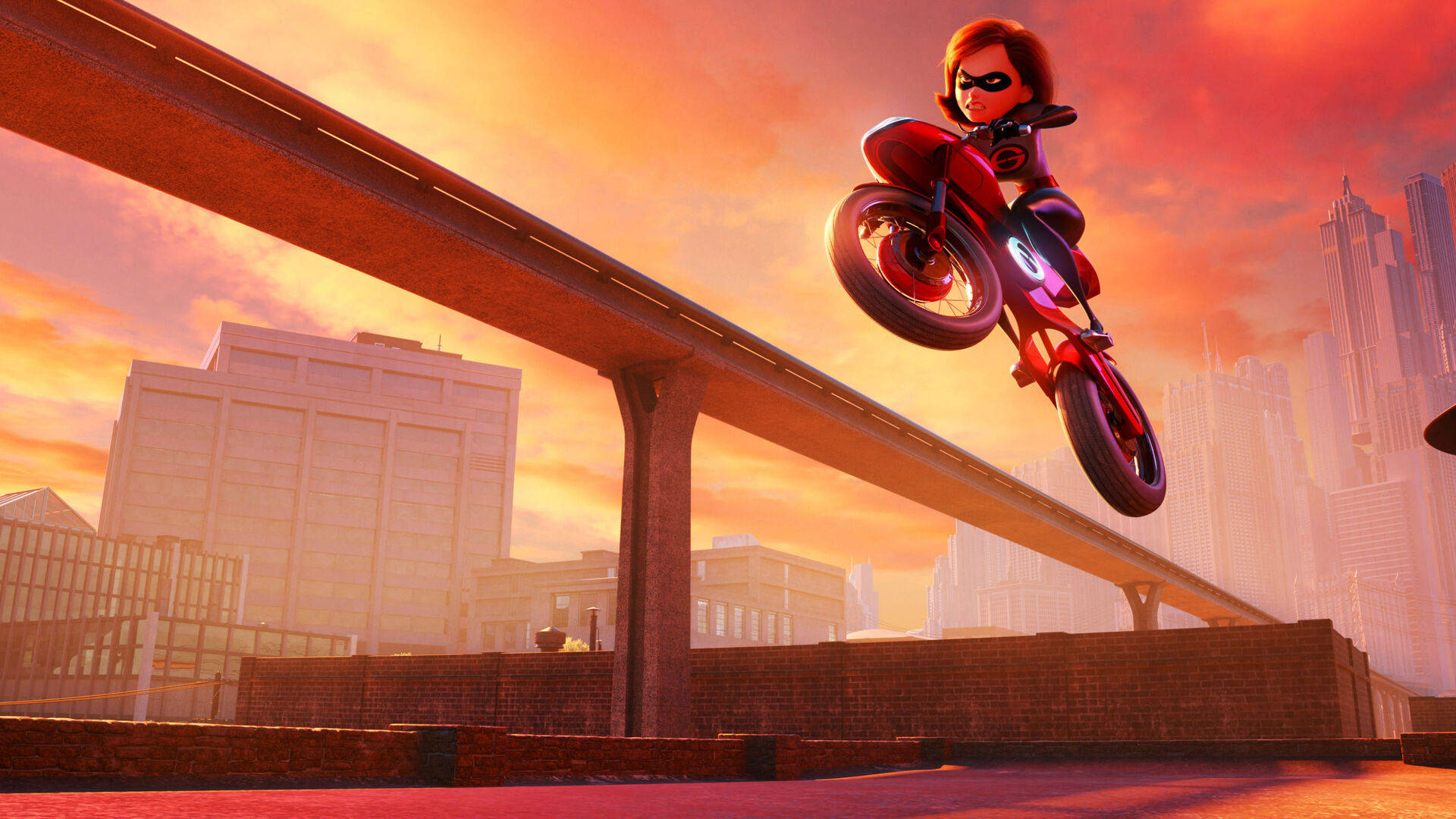 Incredibles 2 Helen Motorcycle Background