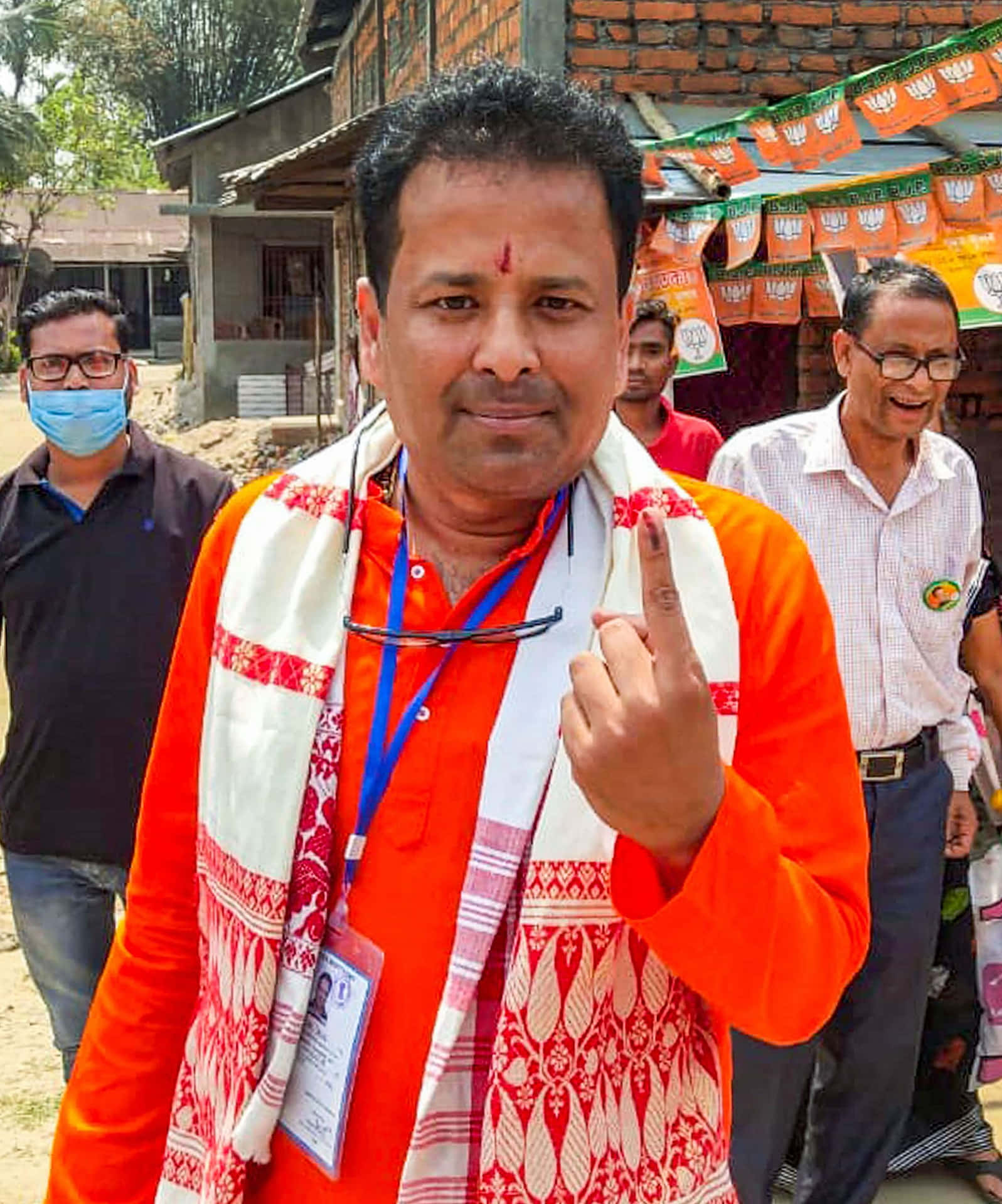 Indelible Ink After Voting Background