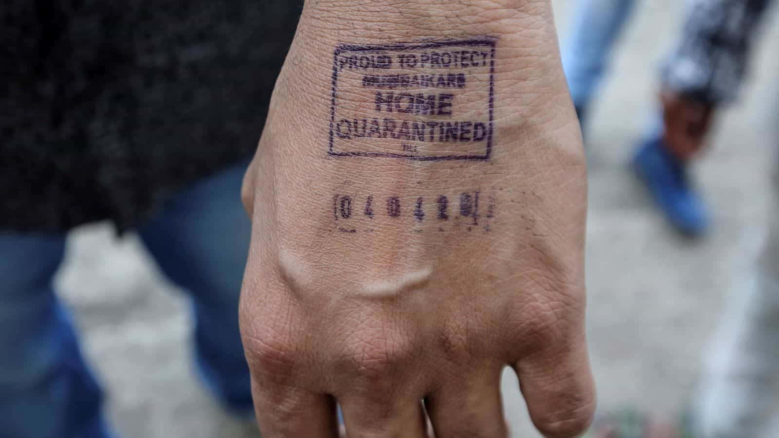 Indelible Mark On The Hand Background