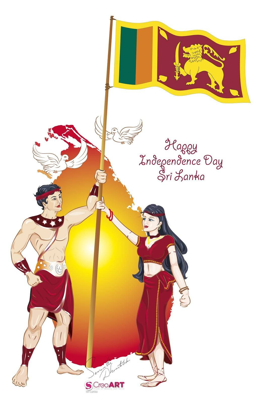 Independence Day Sri Lanka Art Background