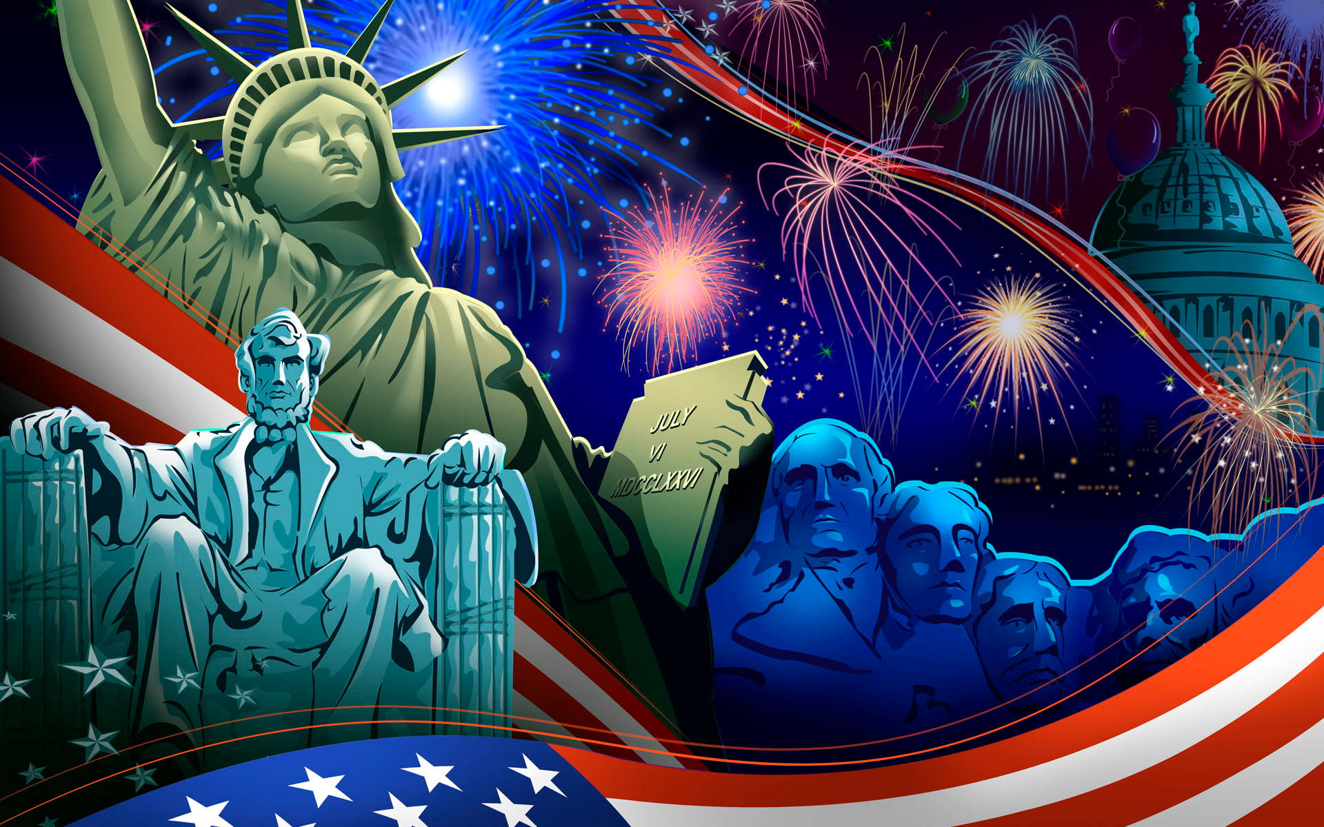 Independence Day Usa Art Background