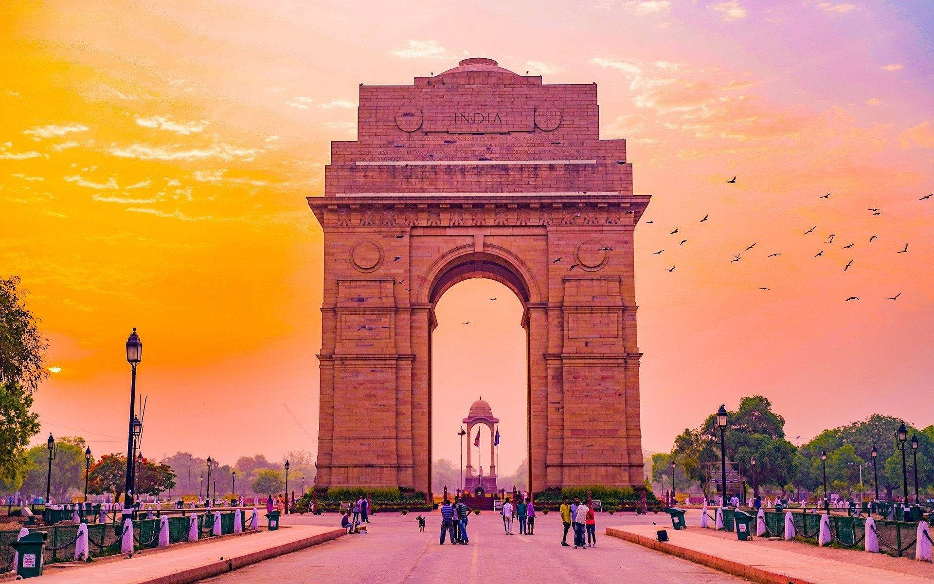 India Gate In Delhi Background