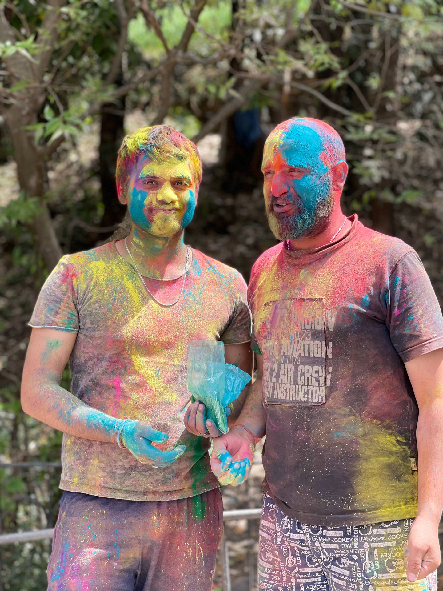 India Holi Colorful Men Background