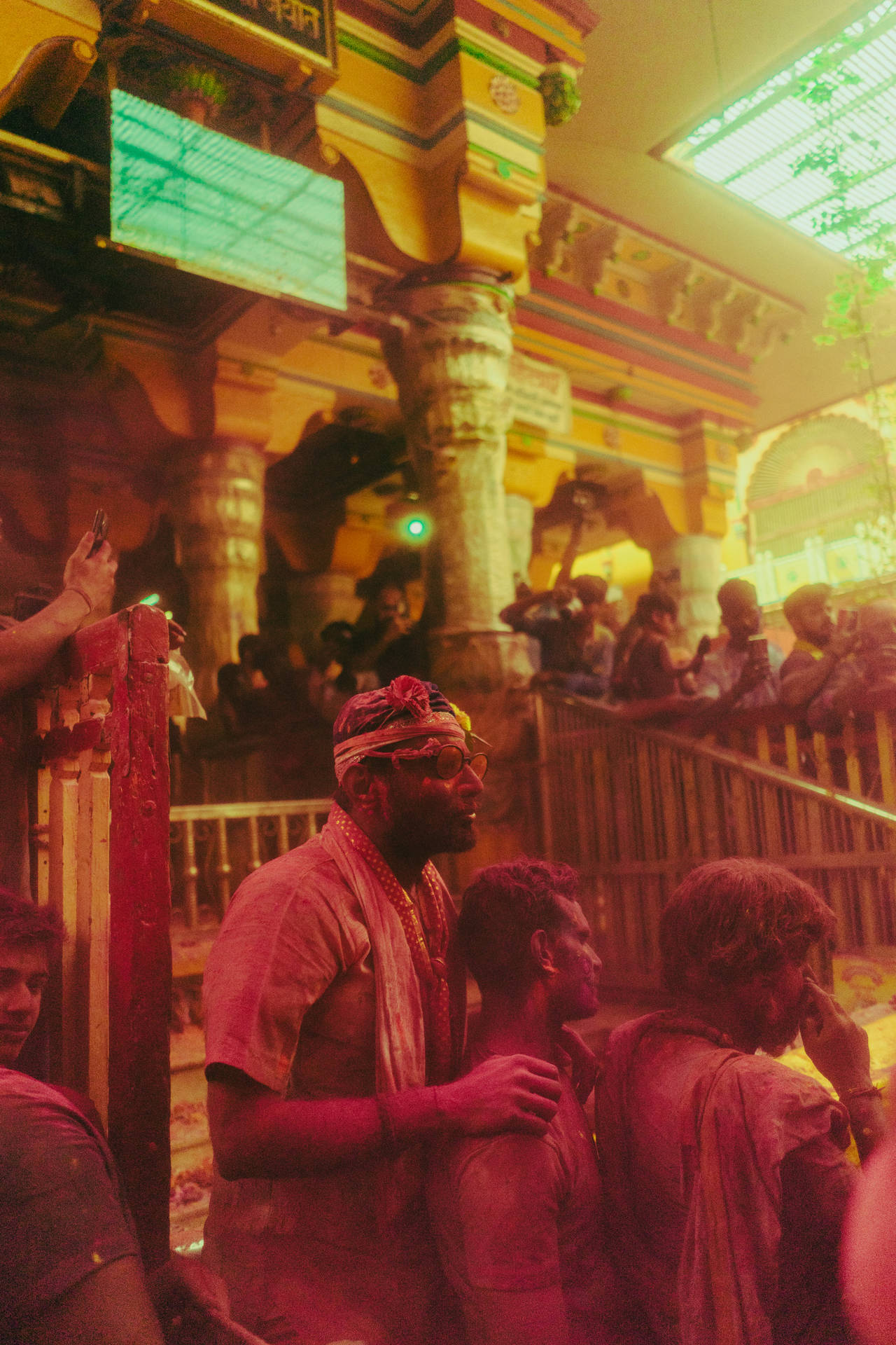 India Holi People Resting Background