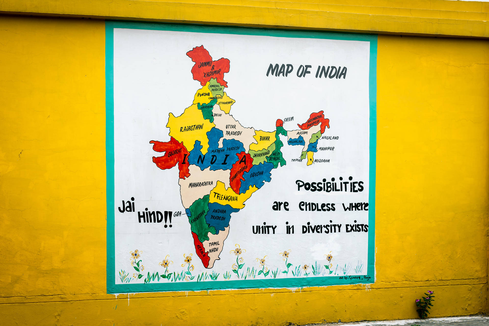 India Map Mural Background