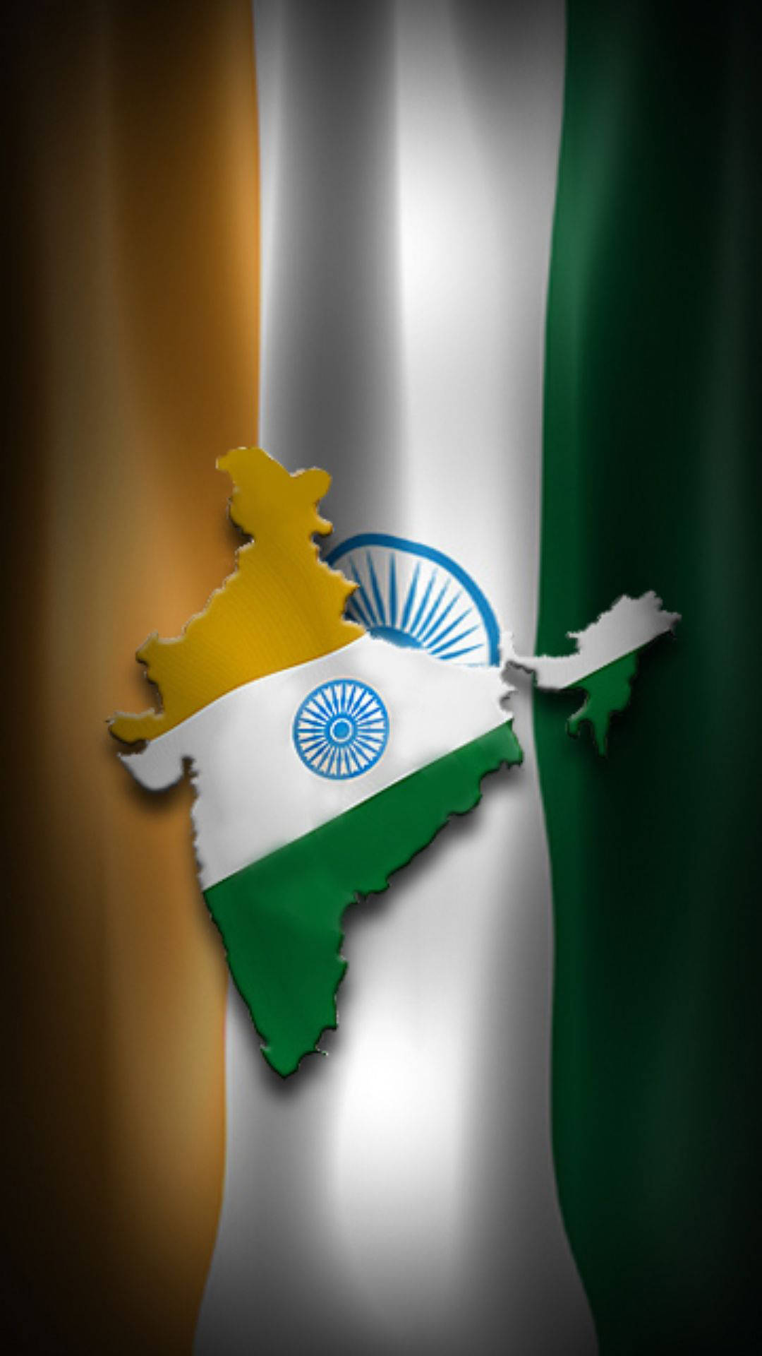 India Map Vignette Flag Background