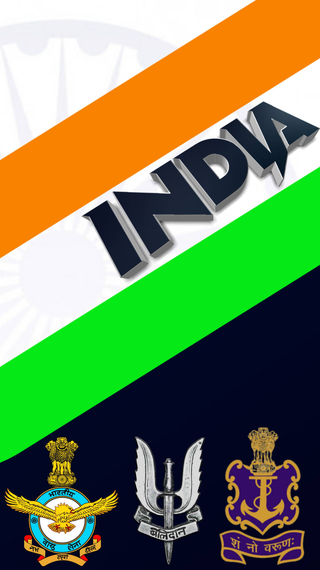 Indian Armed Forces With Balidan Badge Background