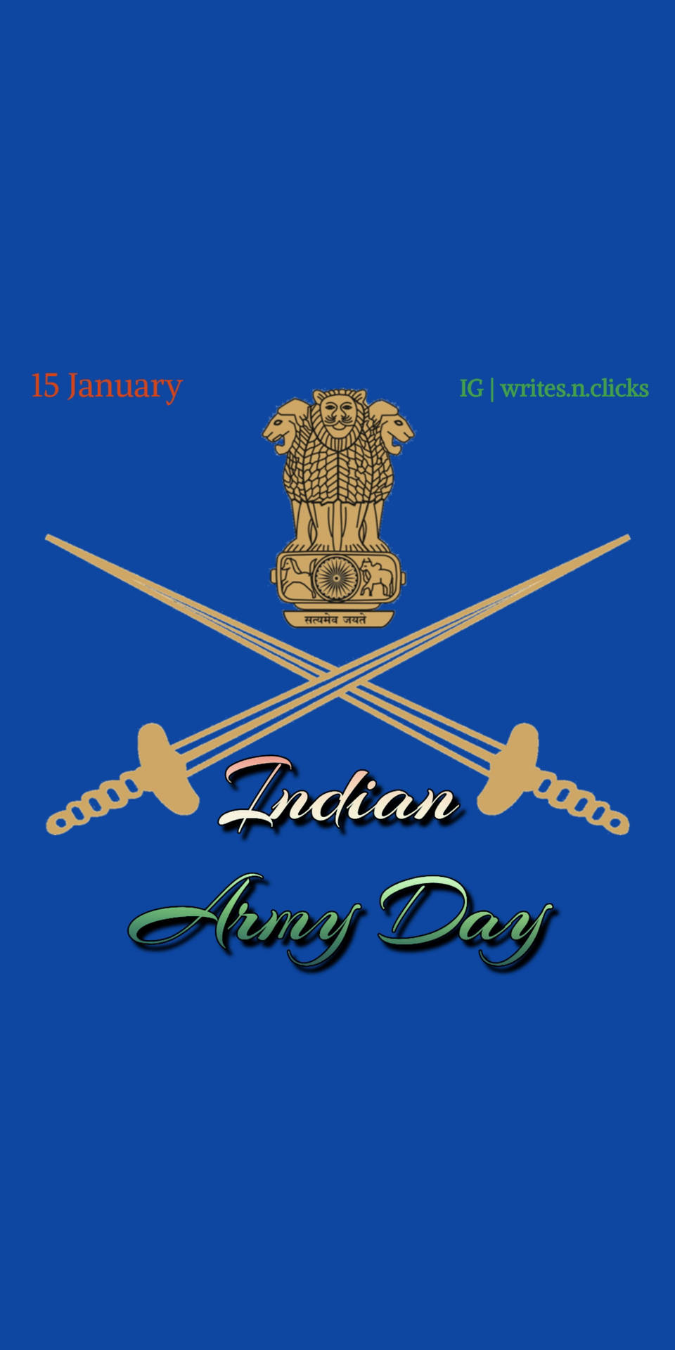 Indian Army Logo For Indian Army Day
