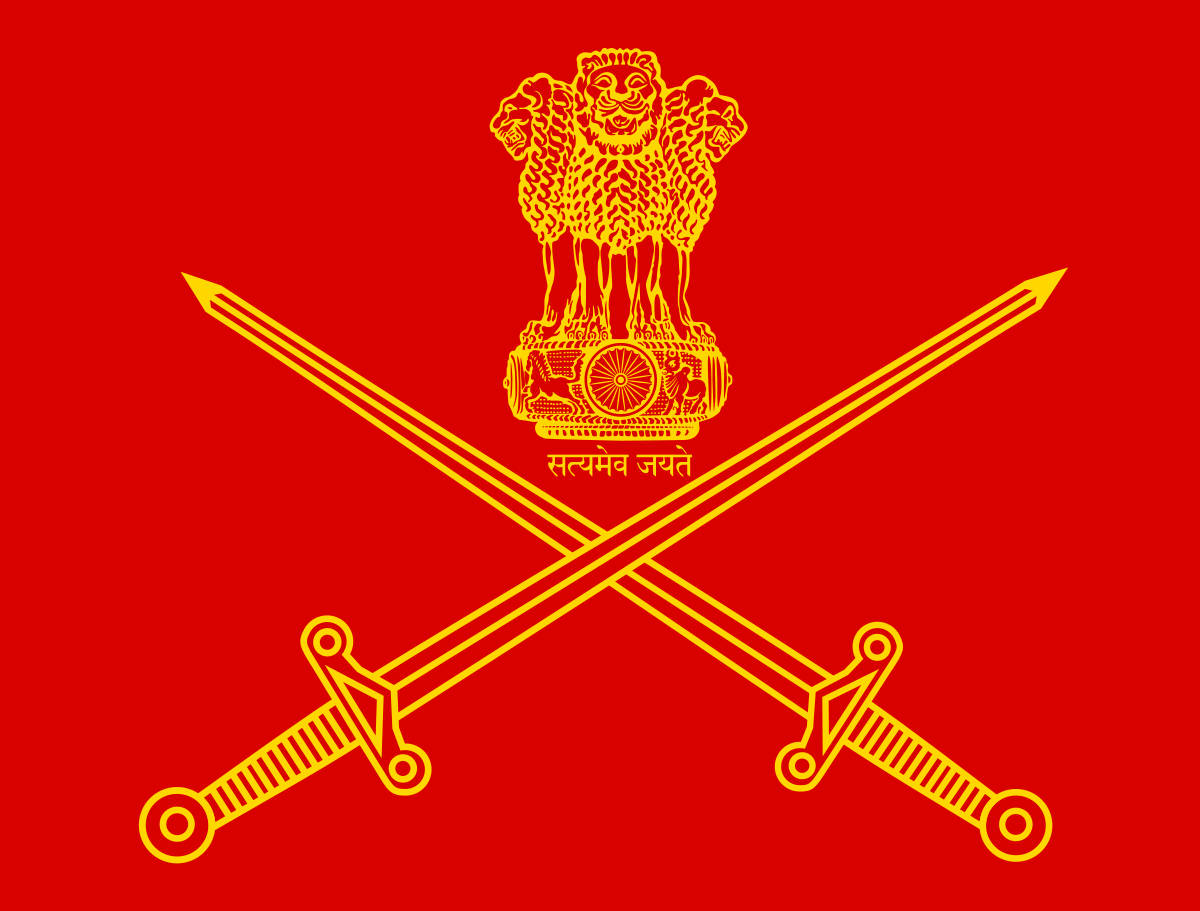Indian Army Logo Red Background