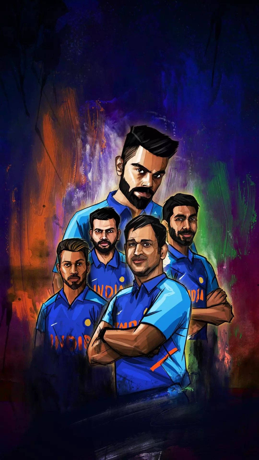 Indian Cricket Paint Art Background