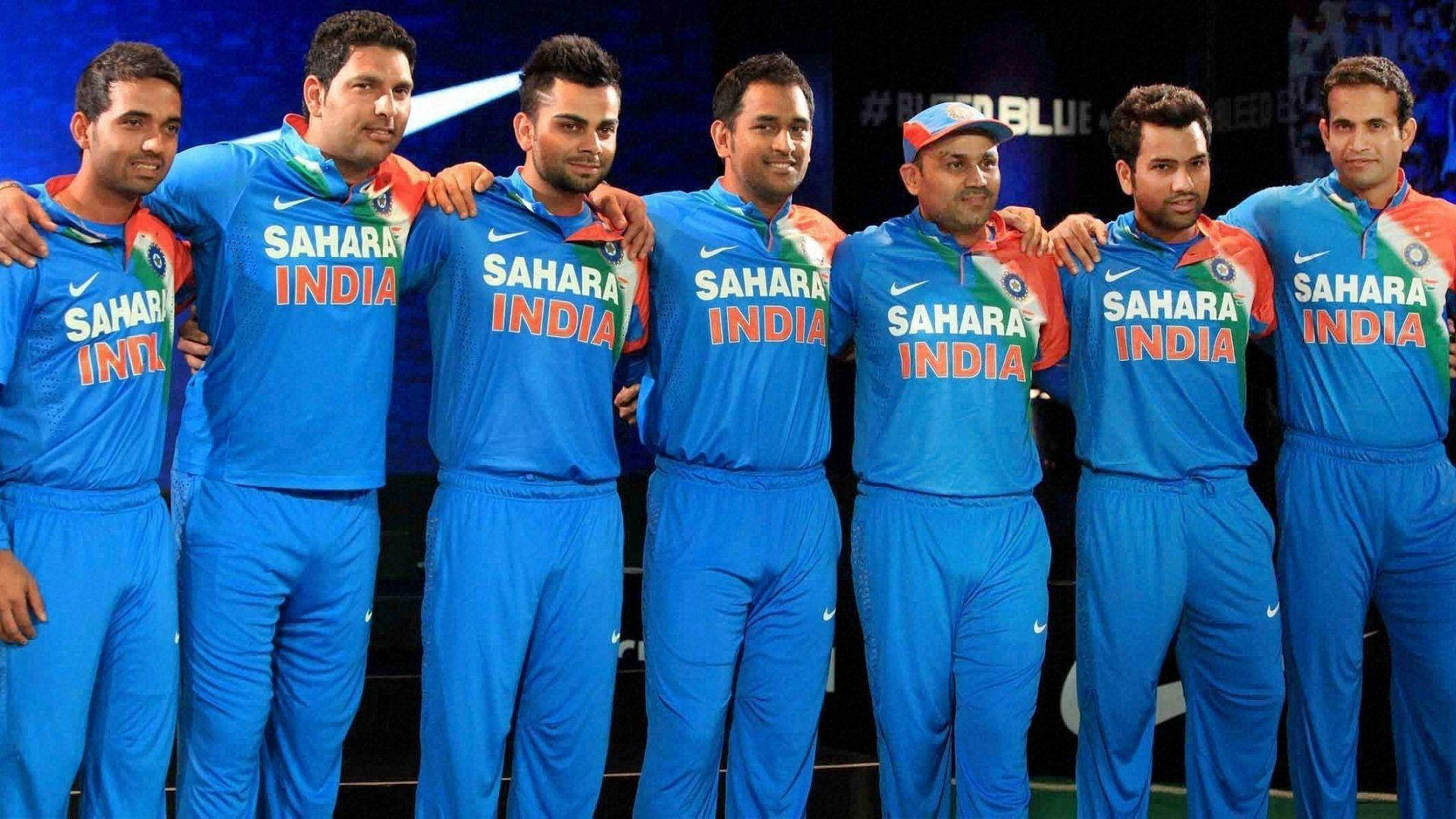 Indian Cricket Players Lineup Background