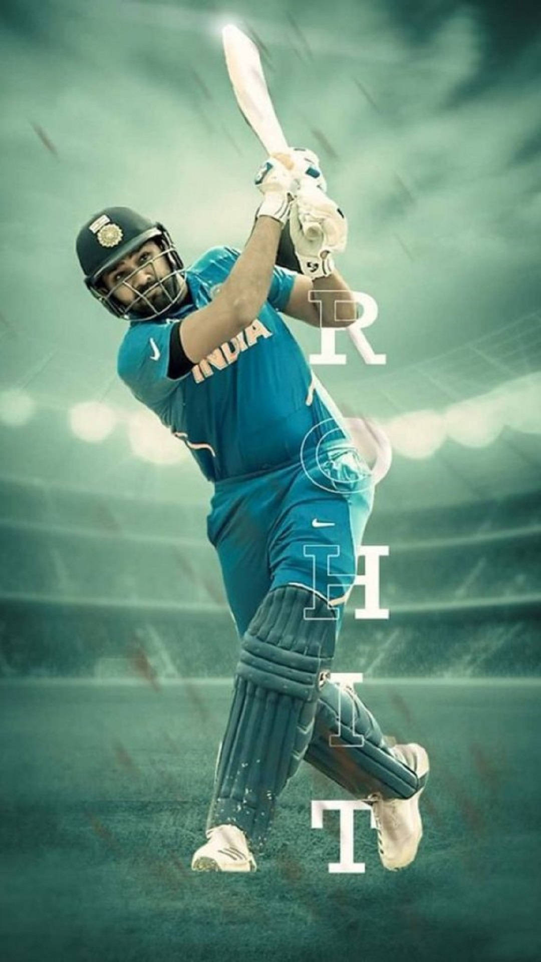Indian Cricket Rohit Sharma Poster Background