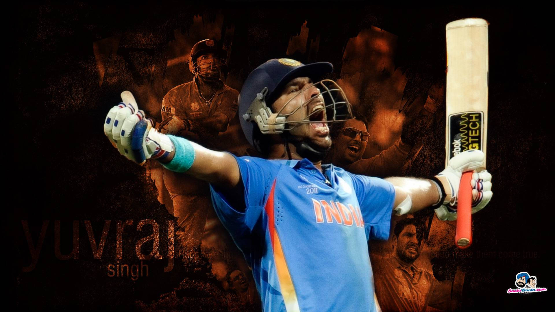 Indian Cricket Ruvraj Singh Poster Background