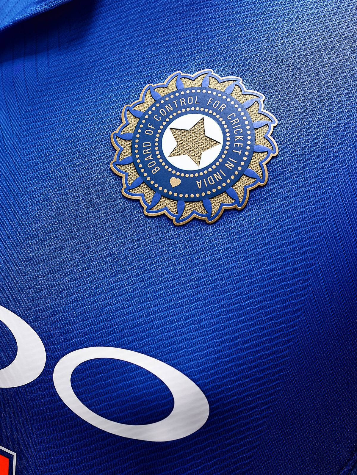 Indian Cricket Team Logo On Jersey Background