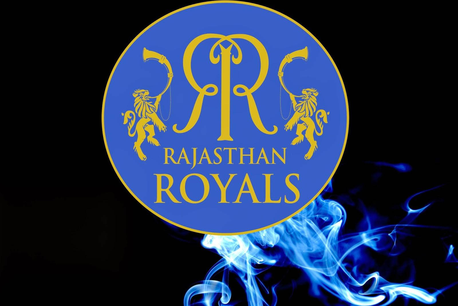 Indian Cricket Team Logo Rajasthan Royals Smoke Background