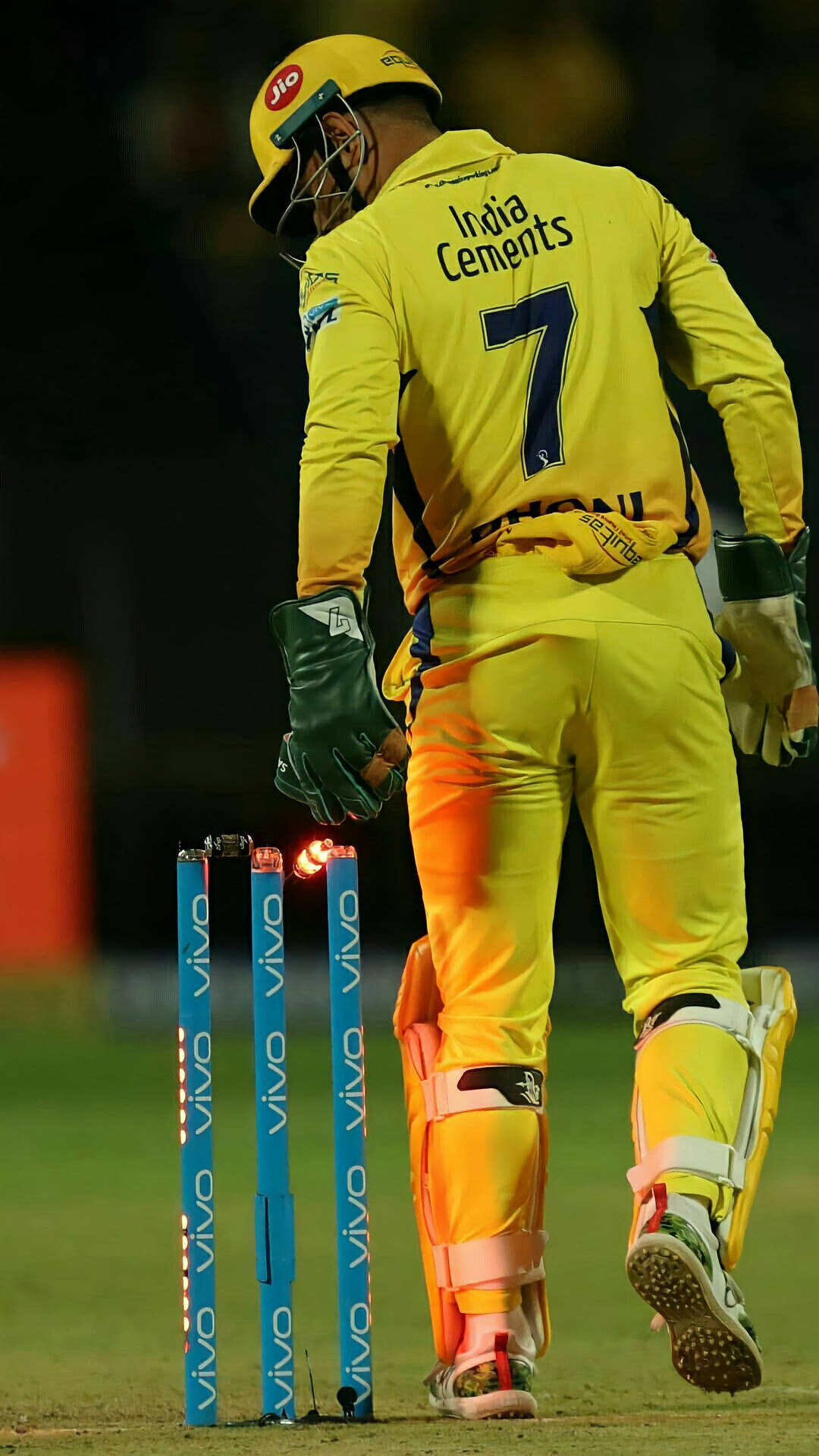 Indian Cricket Team Member In Yellow Background