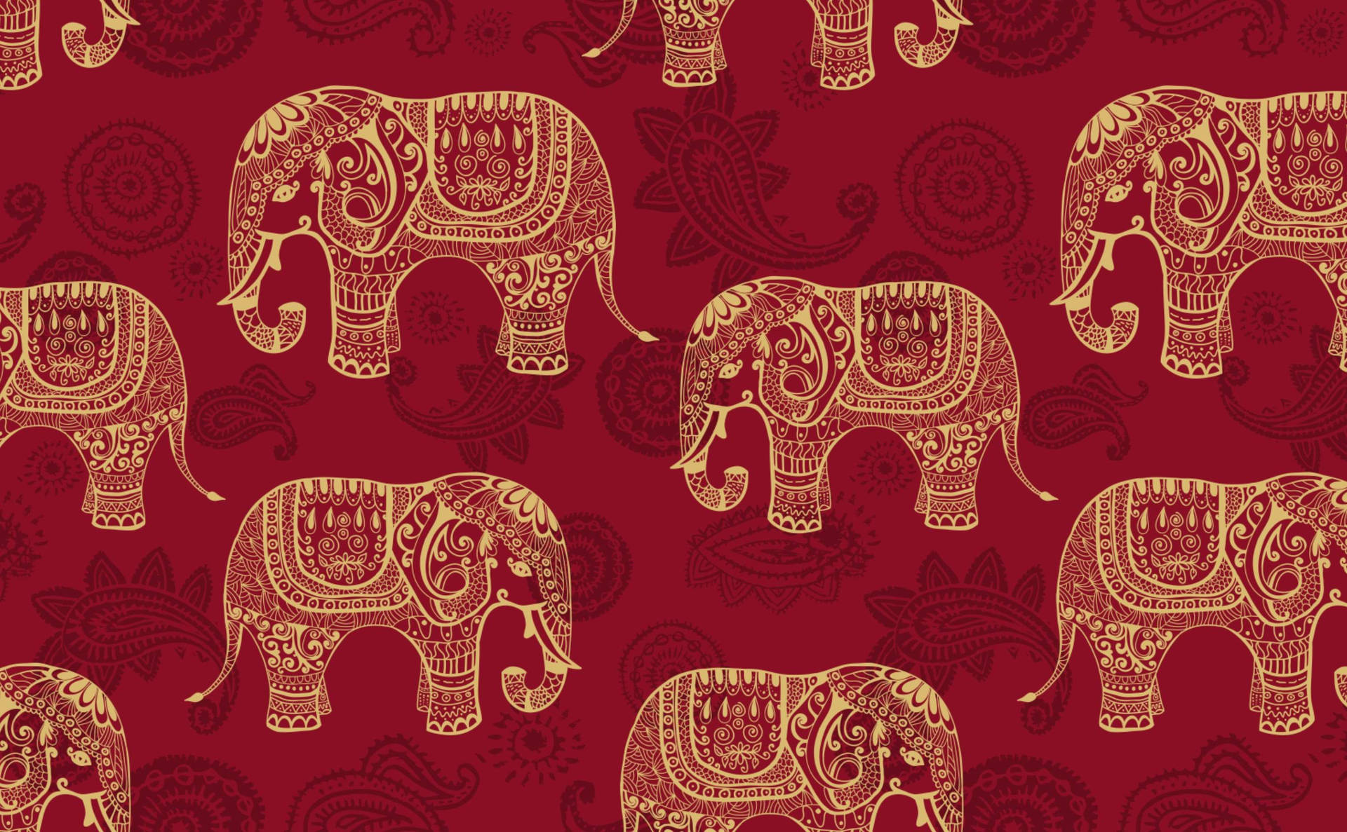 Indian Elephant Art Pattern