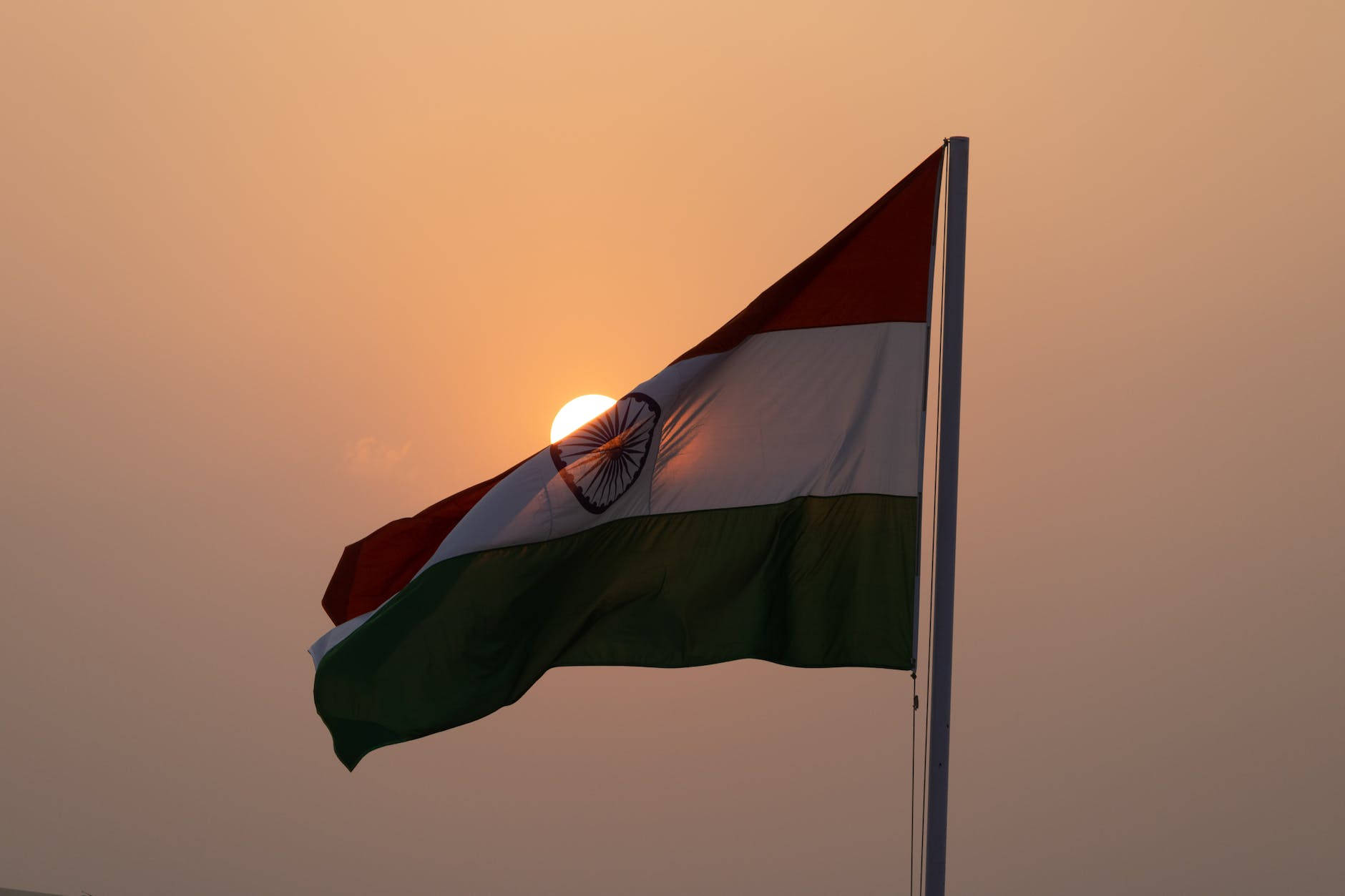 Indian Flag Hd Against Sunset