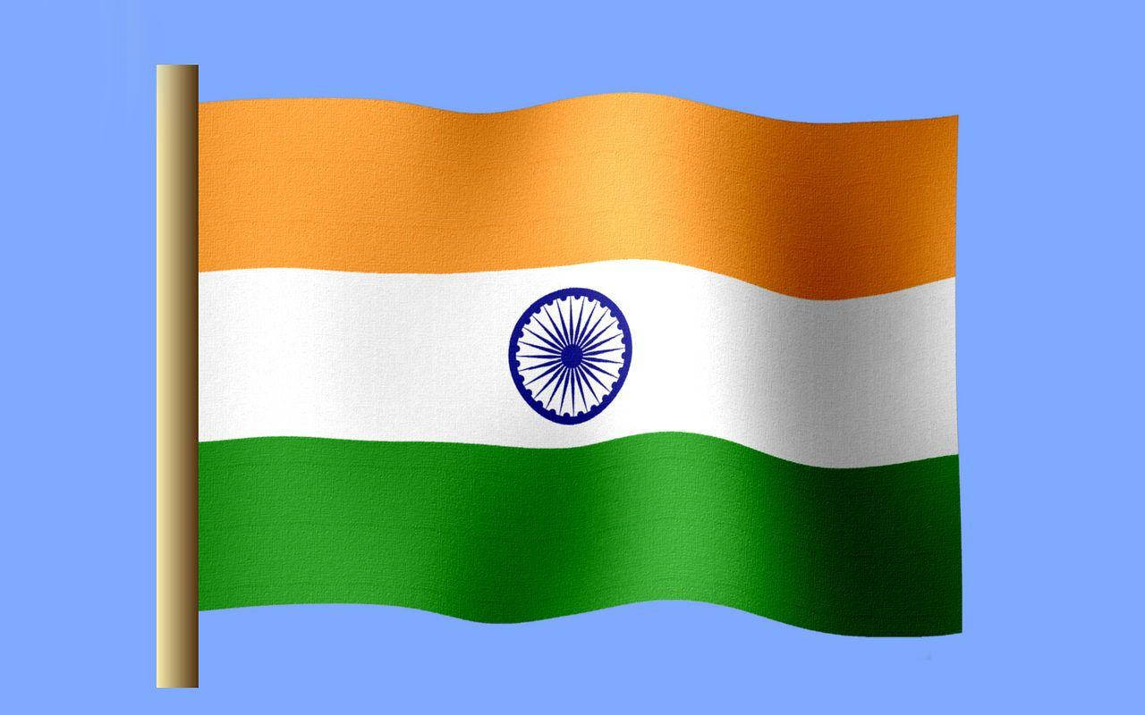 Indian Flag Hd Emoji Blue Background Background