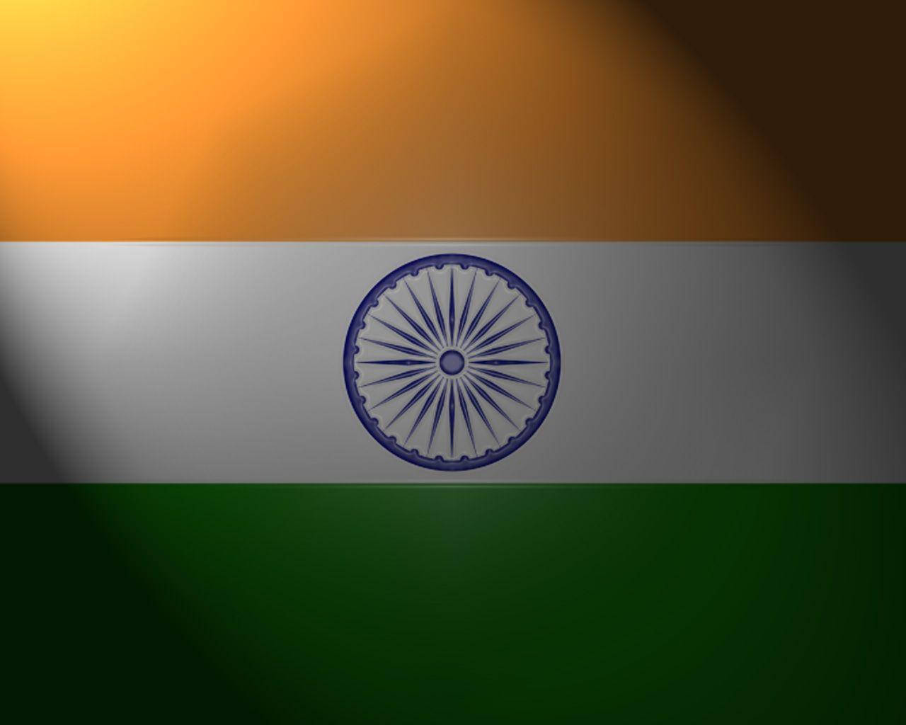 Indian Flag Hd With Black Border Vignette Background