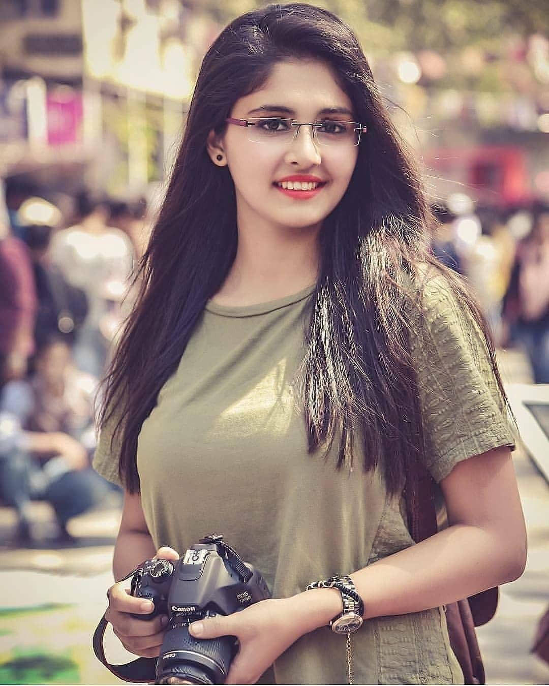 Indian Girl Casual Photographer Camera Background