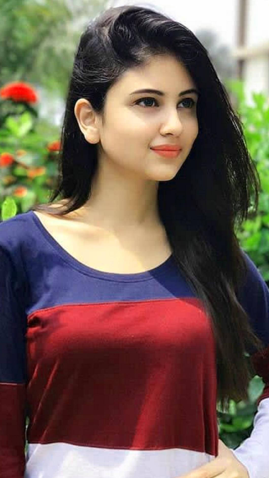 Indian Girl Tri-colored Shirt