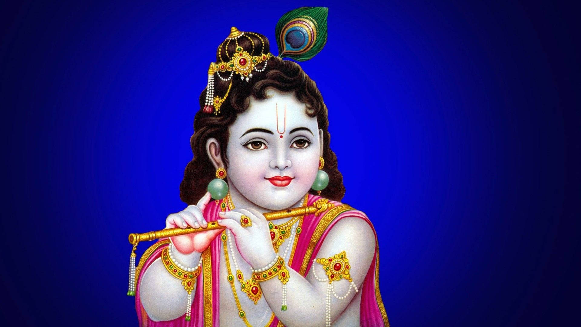 Indian God Young Krishna Desktop