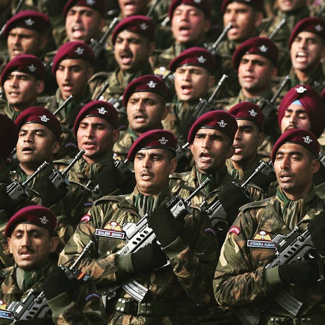 Indian Para Commandos On Parade