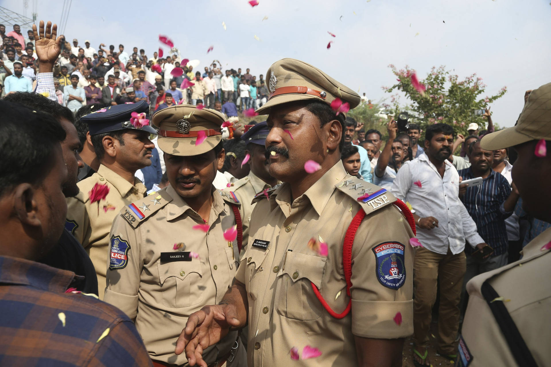 Indian Police During Festival Background