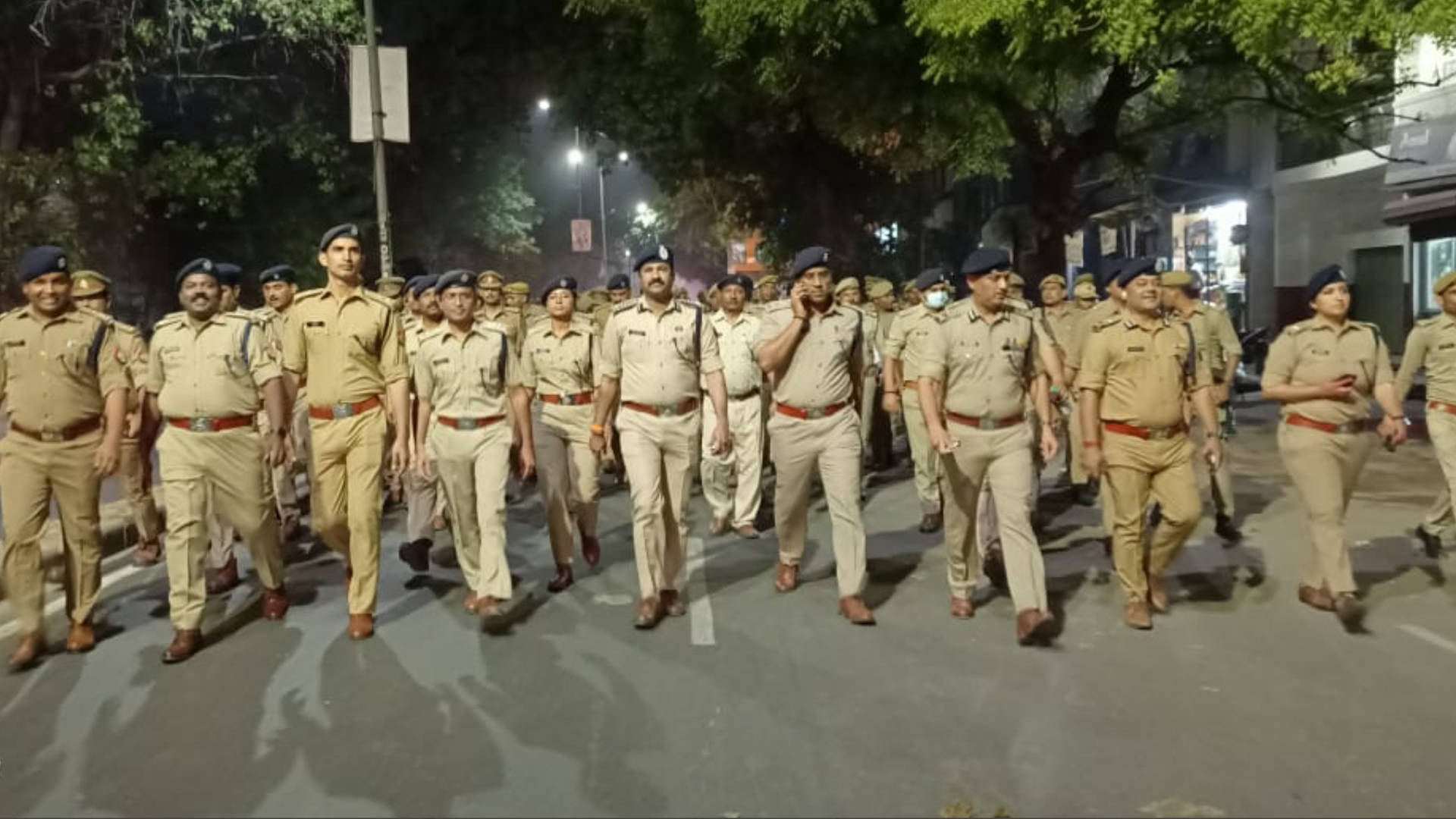 Indian Police Marching Background