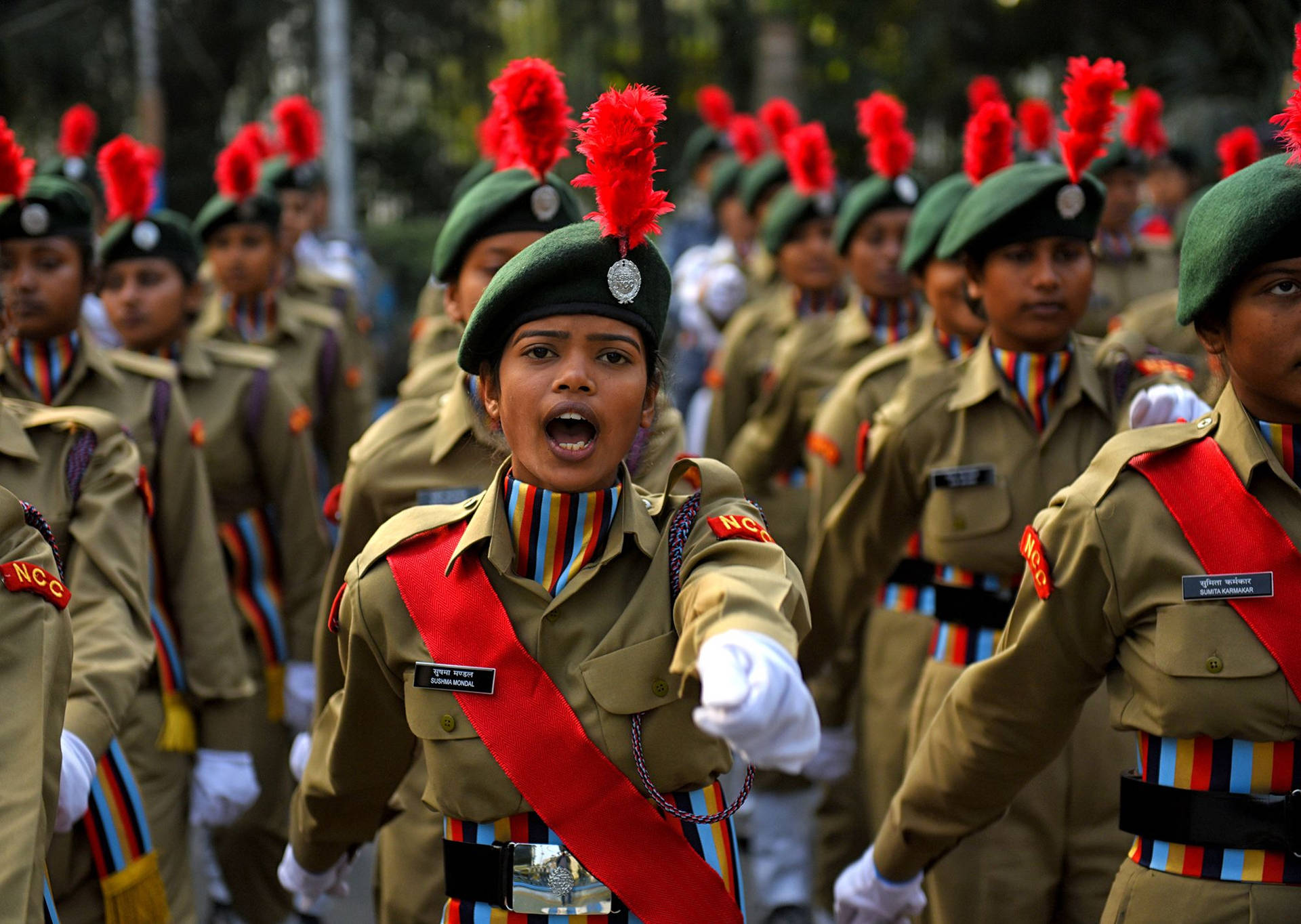 Indian Soldiers Female Regiment Background