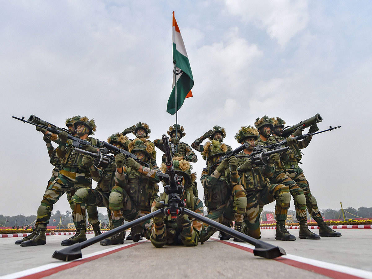 Indian Soldiers In Action Background