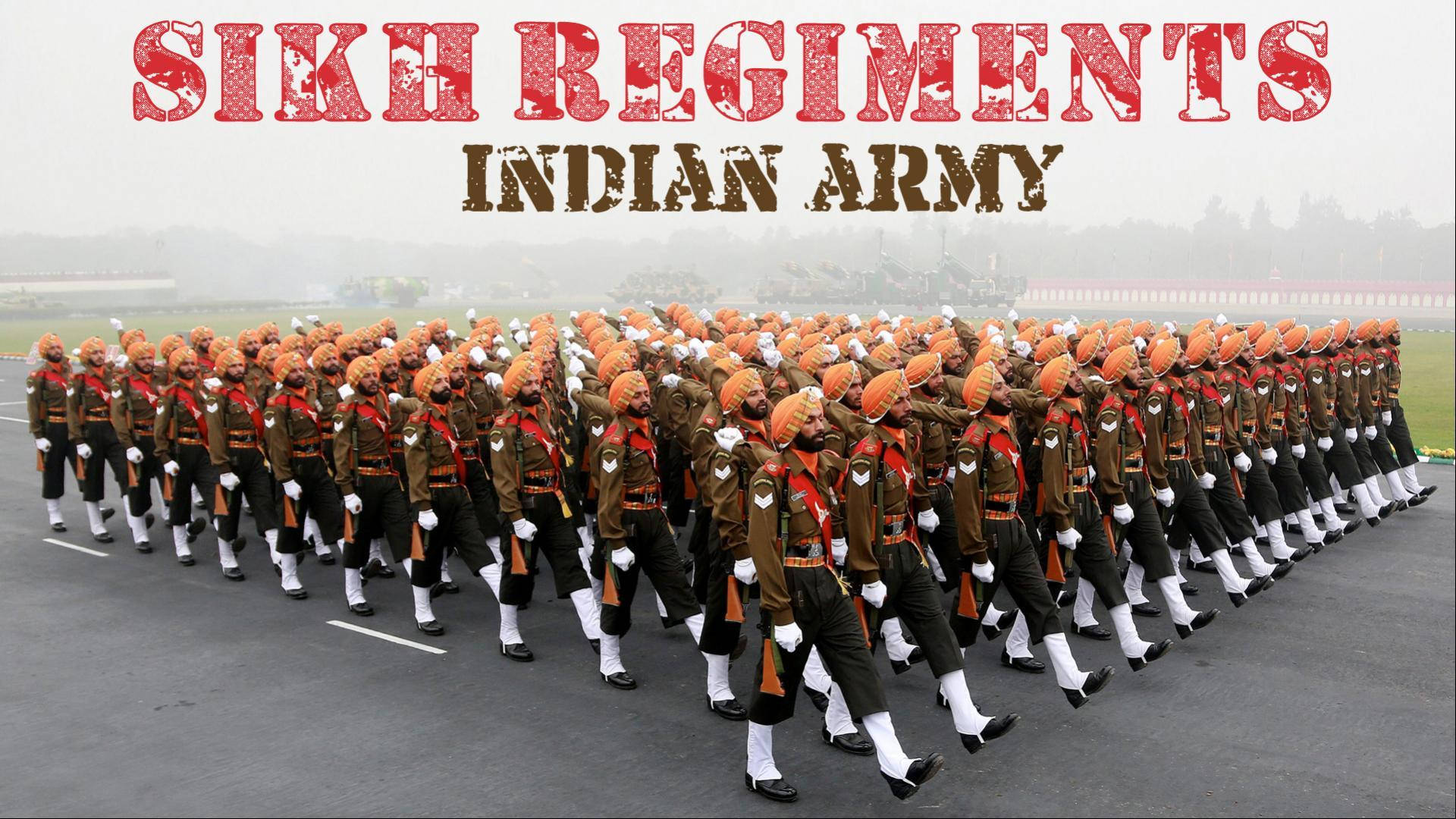 Indian Soldiers Of The Sikh Regiment Background