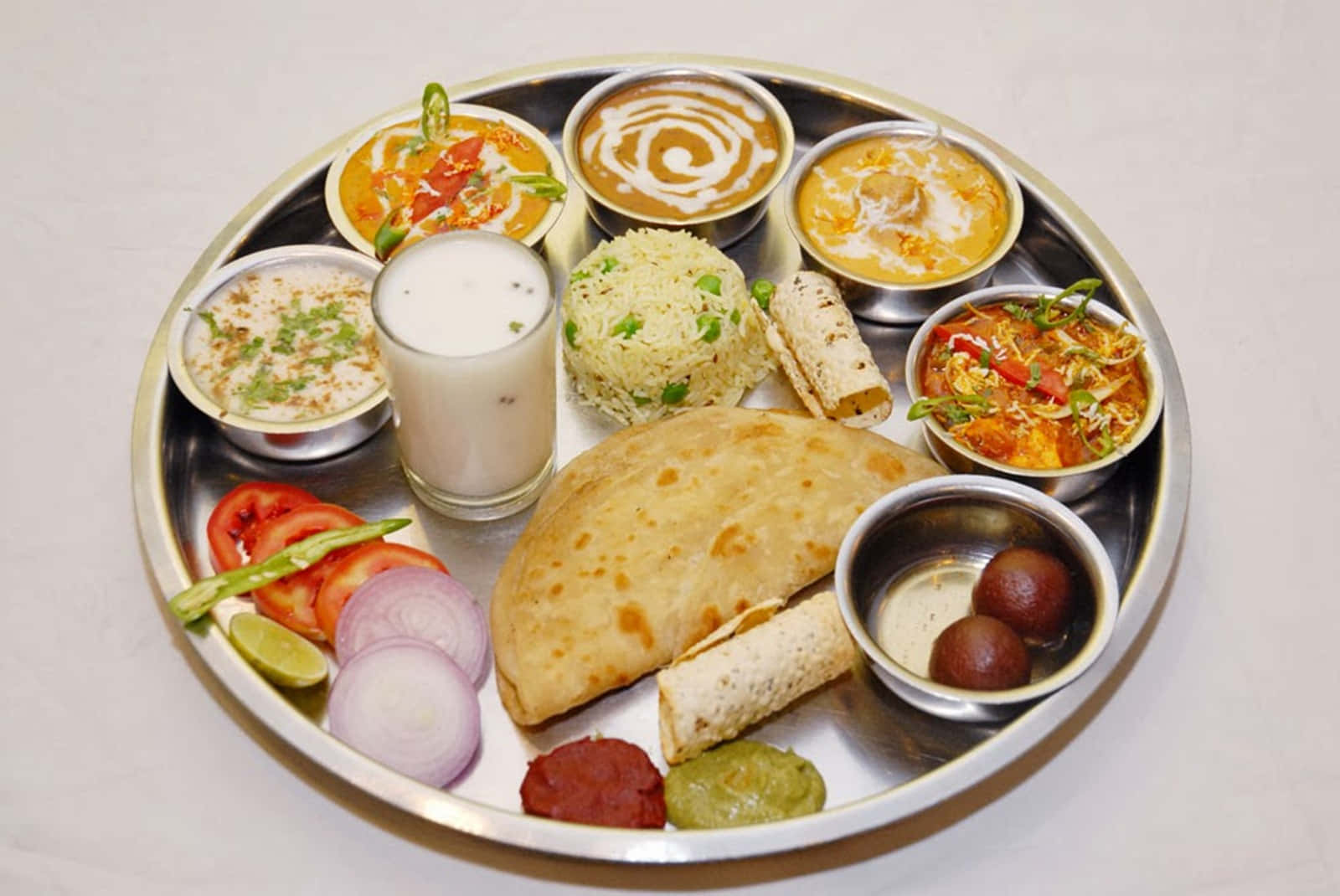 Indian Vegetarian Thali Assortment.jpg Background