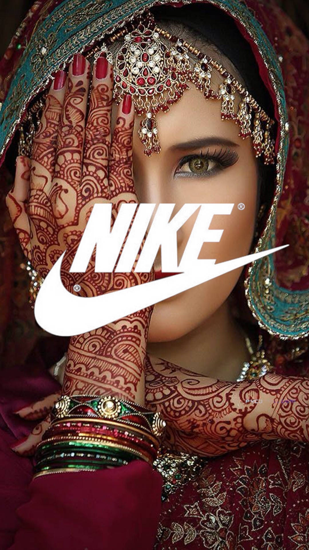 Indian Woman Nike Background