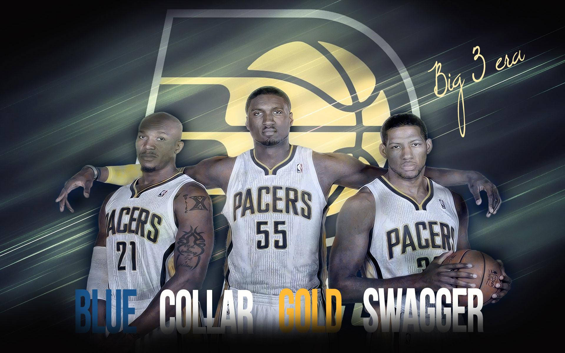 Indiana Blue Collar Gold Swagger Background