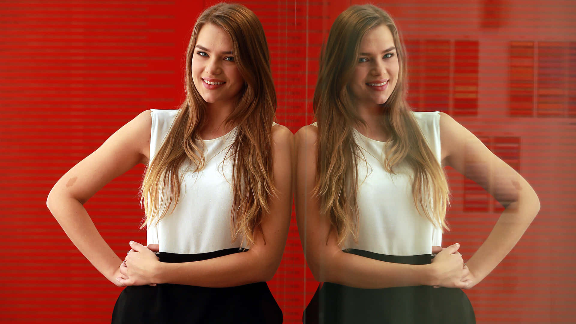 Indiana Evans White Top Red Background Background