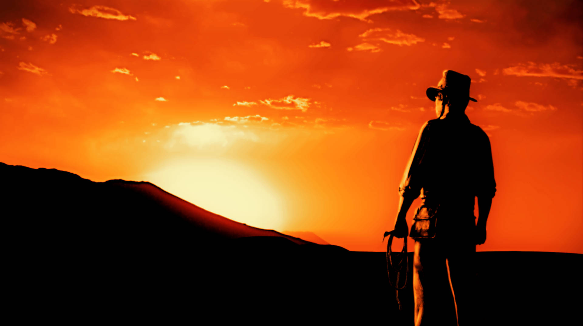 Indiana Jones Golden Sunset Background