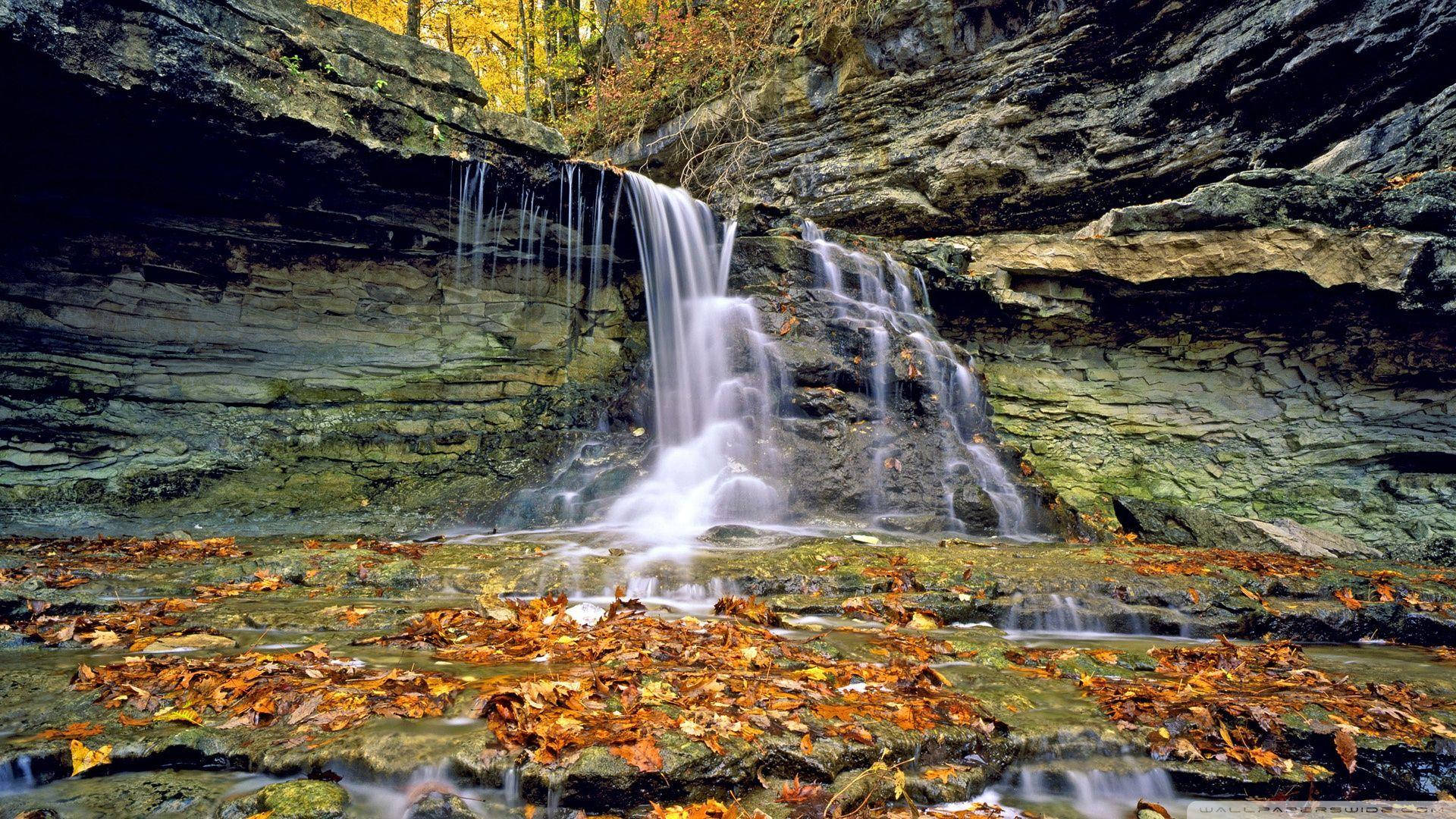 Indiana Mccormick Creek Waterfall Background