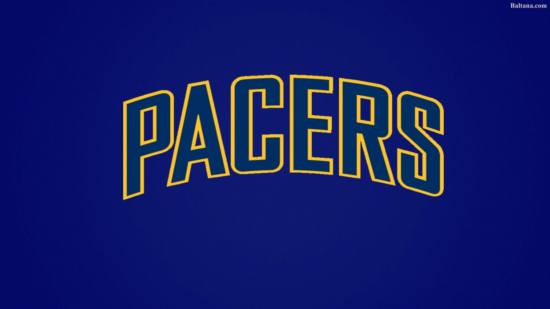 Indiana Pacers Blue And Yellow Lettering Background