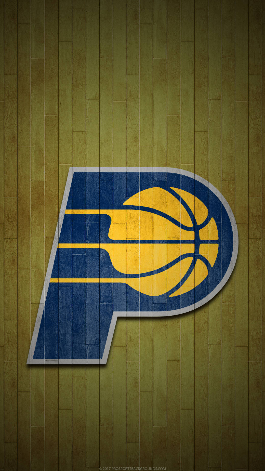 Indiana Pacers Classic Wooden Logo Background