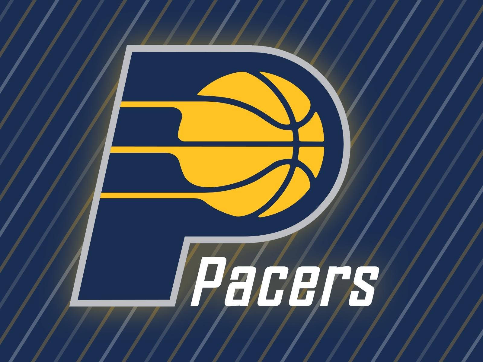 Indiana Pacers Diagonal Lines Background