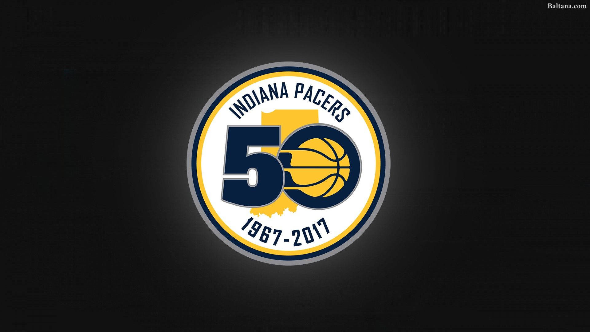 Indiana Pacers Fiftieth Anniversary Logo Background