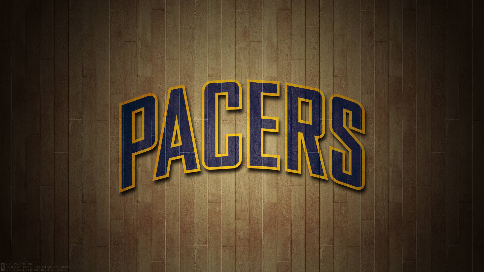 Indiana Pacers Name Wooden Background