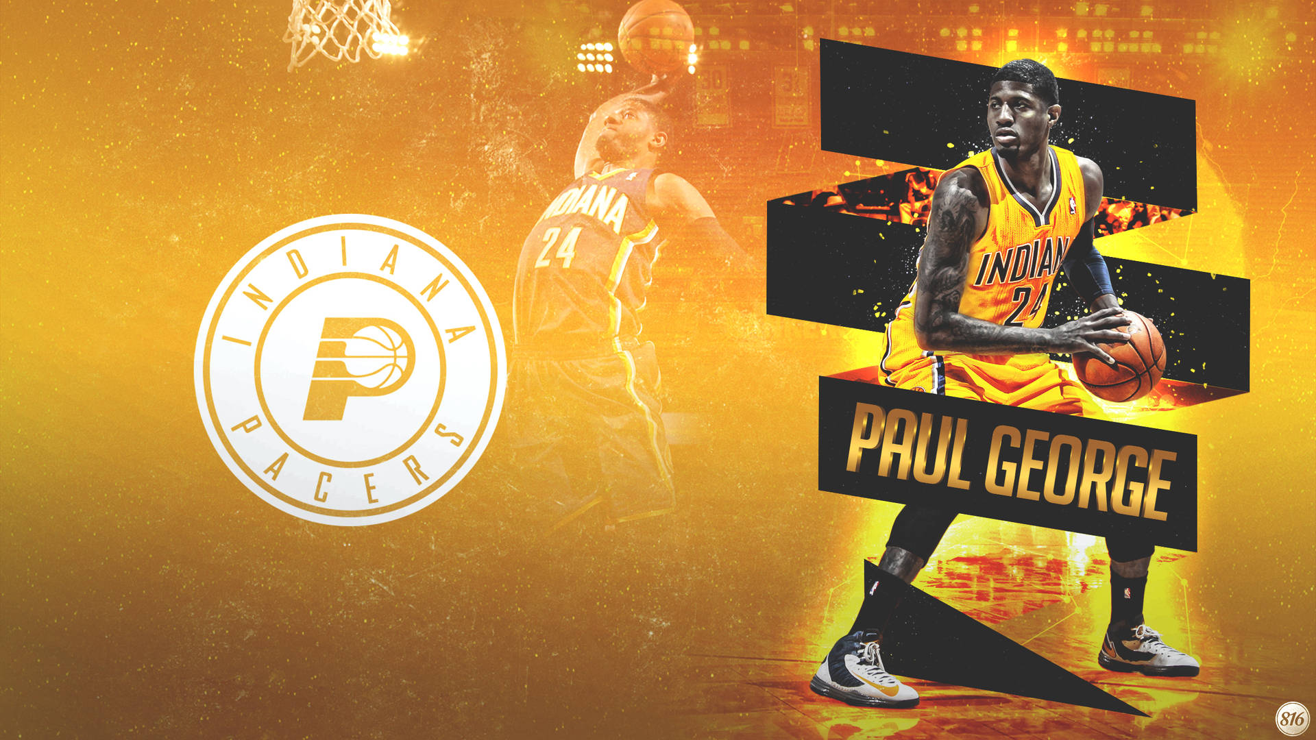 Indiana Pacers Paul George Jersey Background