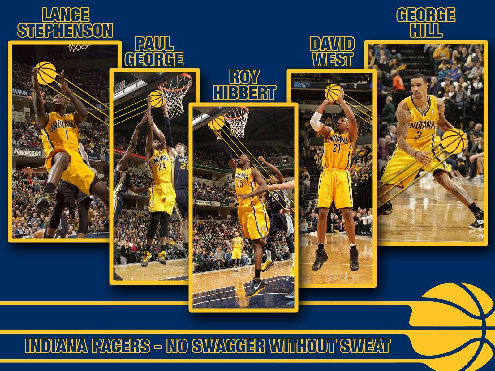 Indiana Pacers Starting Five Background